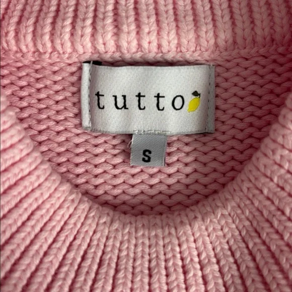Tutto sweater 100% cotton pink lemonade combo never worn EUC - Picture 2 of 5